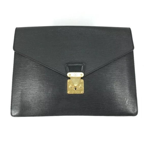 LOUIS VUITTON Ｍ54452 Epi porto document case bag Clutch bag Epi Leather Black